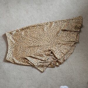 Gold Cheetah Skirt w/ Side Slit